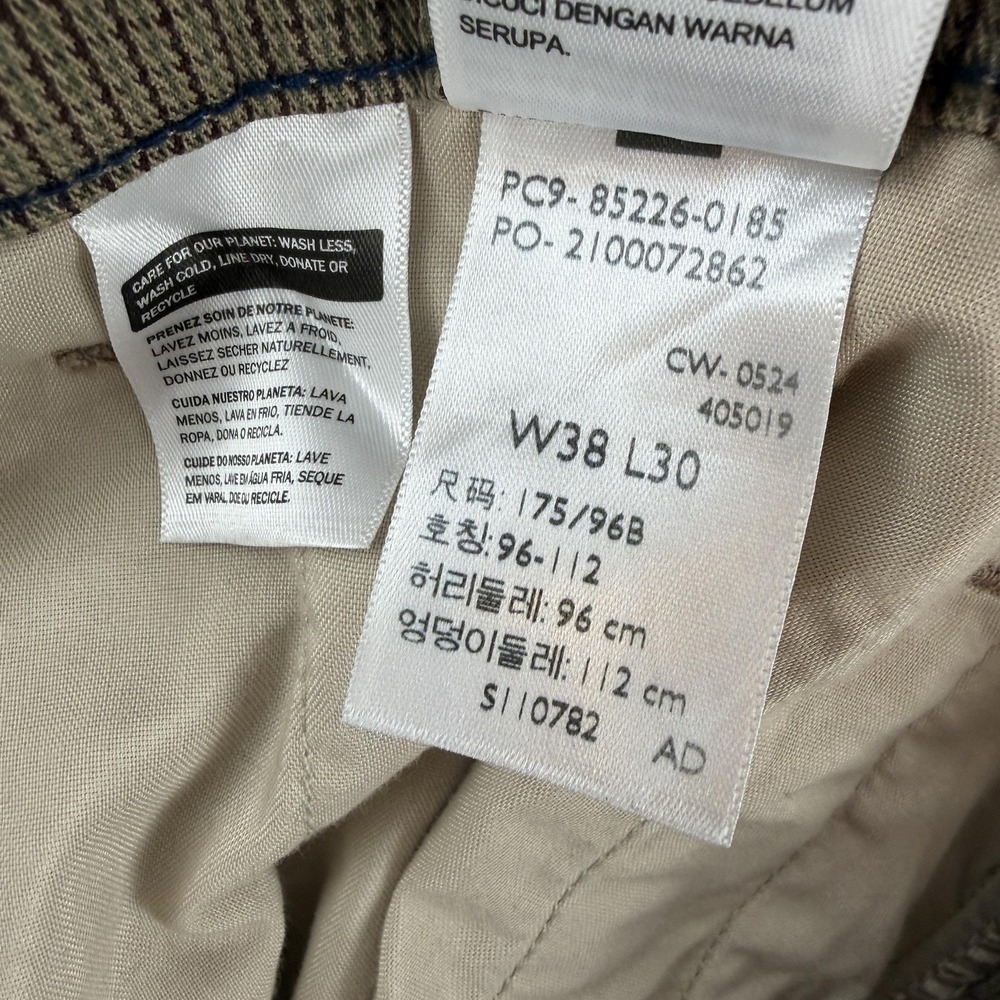 Levis XX Chino Pants Mens 38x30 Brown Slim Fit Stretch Striped Standard Taper - Picture 5 of 9